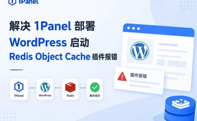 解决1Panel 部署WordPress启动Redis Object Cache插件报错