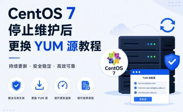 CentOS 7 停止维护后更换 YUM 源教程