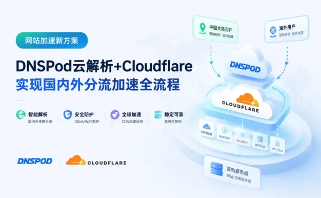 网站加速新方案:DNSPod云解析+Cloudflare实现国内外分流加速全流程