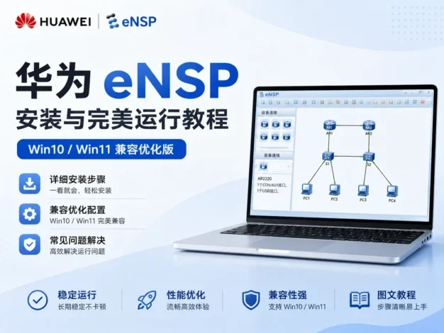 Win10/Win11 安装 eNSP 教程:一键避坑与完美运行方案
