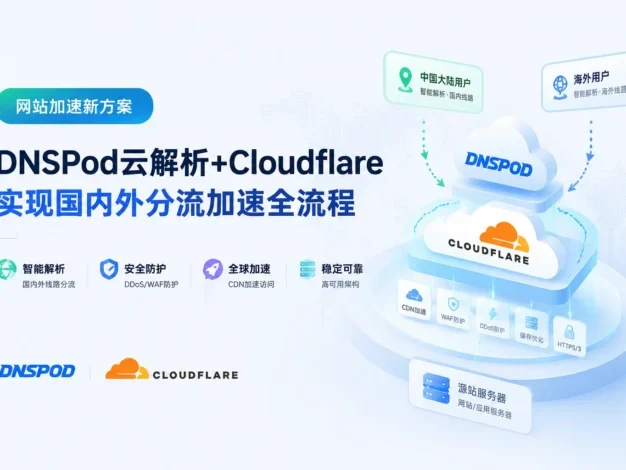 网站加速新方案:DNSPod云解析+Cloudflare实现国内外分流加速全流程